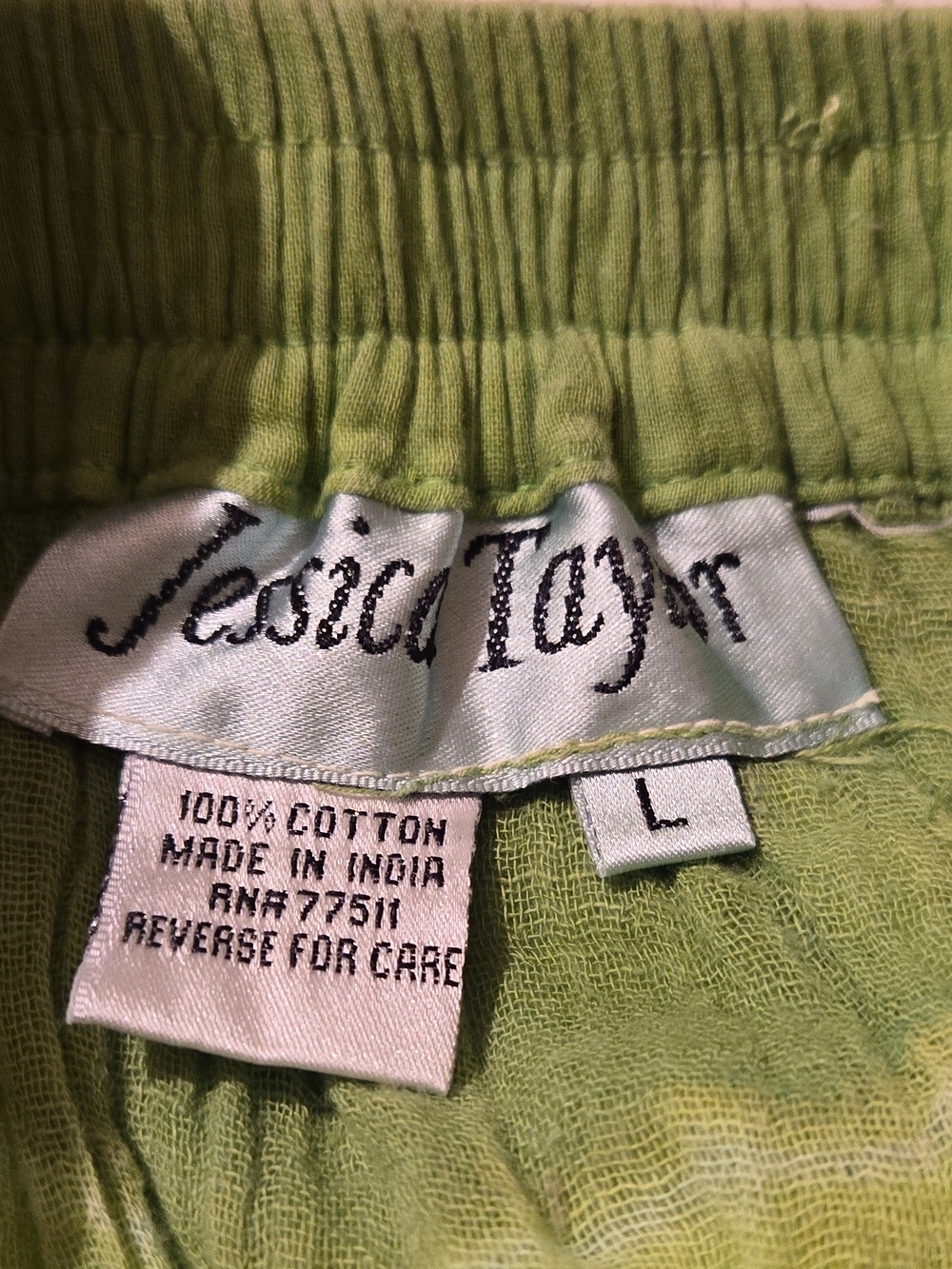 Light Green Tie-Dye Lace-Trim Maxi Skirt - Picture 6 of 6